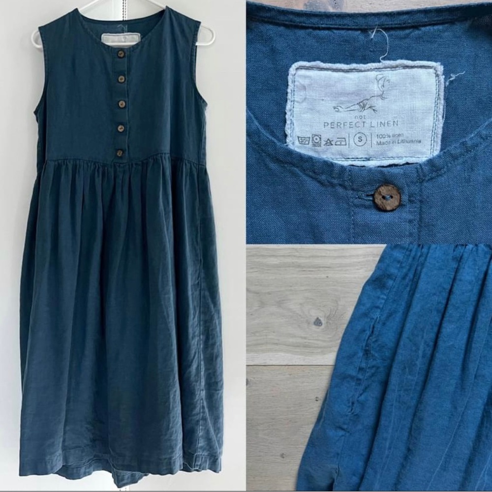 Not Perfect Linen indigo mama Small
